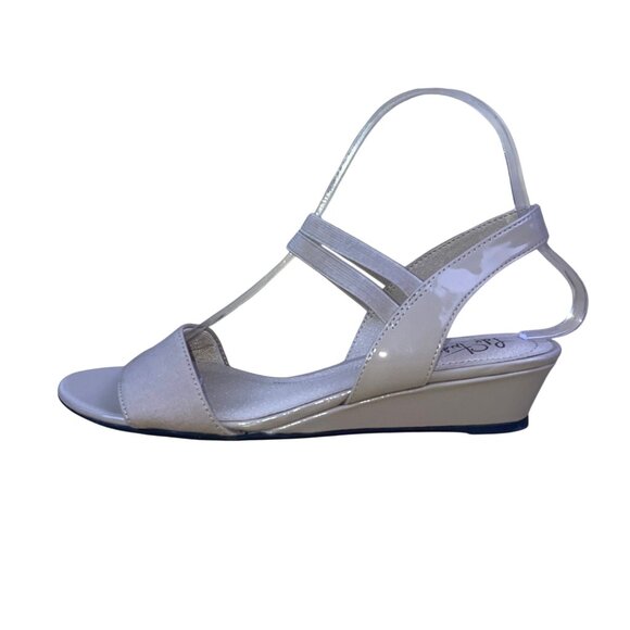 Life Stride Women’s Beige Patent Wide Strap Wedge Sandals 7.5M main image 6